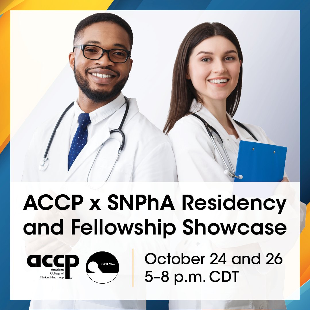 Here ye! Here Ye!!! Save the date!! OCT 26/27! A FREE residency/fellowship showcase for students and trainees interested!!!  
For more information and to register:
accp.com/meetings/vrfs2…
<a href="/ACCP/">ACCP</a> <a href="/SNPhA/">SNPhA</a> #TwitteRx