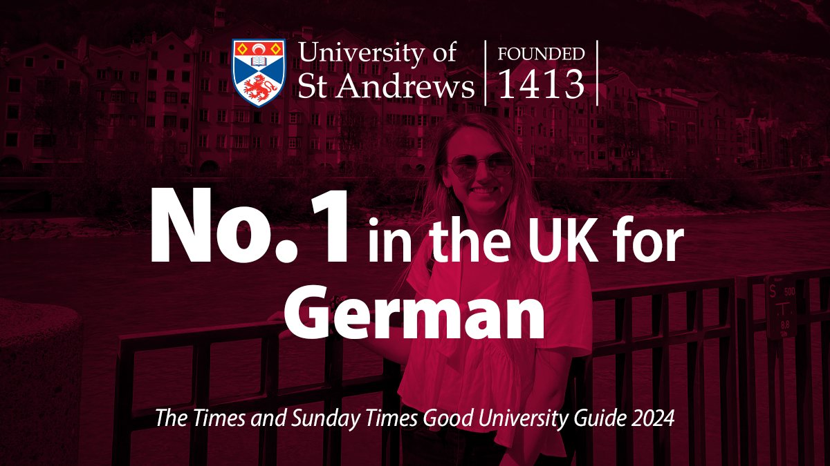 StAModLangs's tweet photo. We are #thefirst in the UK for #German in the Times and Sunday Times #GoodUniversityGuide 2024!!! ππ
#GoodUniversityGuide2024 #achievement #proud https://t.co/RKVaVzgXvB