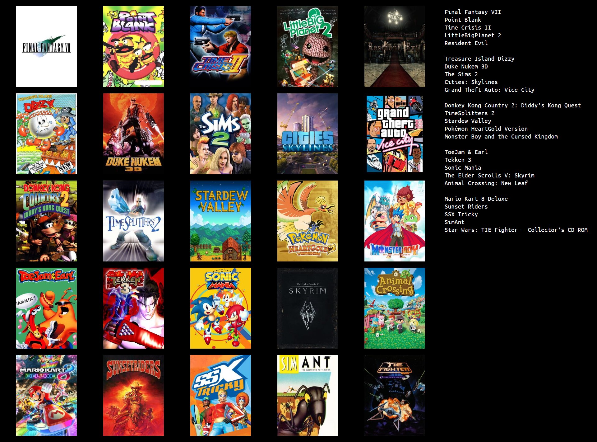 My favorite video games of all time