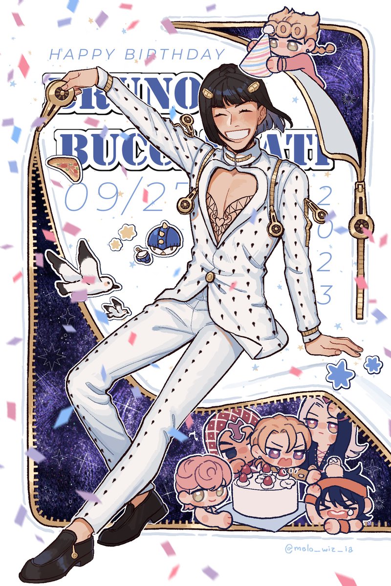 お誕生日おめでとう🎉🤐🎂💙
#ブローノ・ブチャラティ生誕祭2023
#ブチャラティ生誕祭