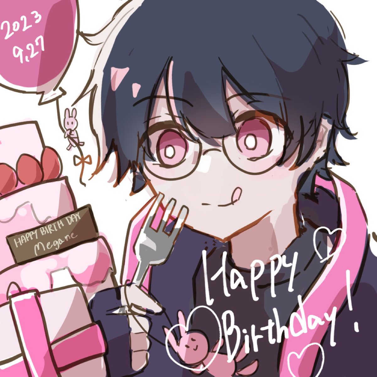ere__r's tweet photo. #メガネ誕生祭2023
#さふぁりあーと
メガネさんおめでとうございます🎉
良い1年に！ https://t.co/cVpegbcLNs