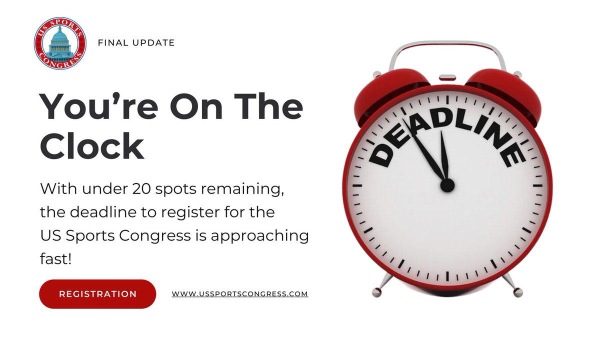 Quick update for our CVB and Sports Commission friends - Once October hits, space will go fast!