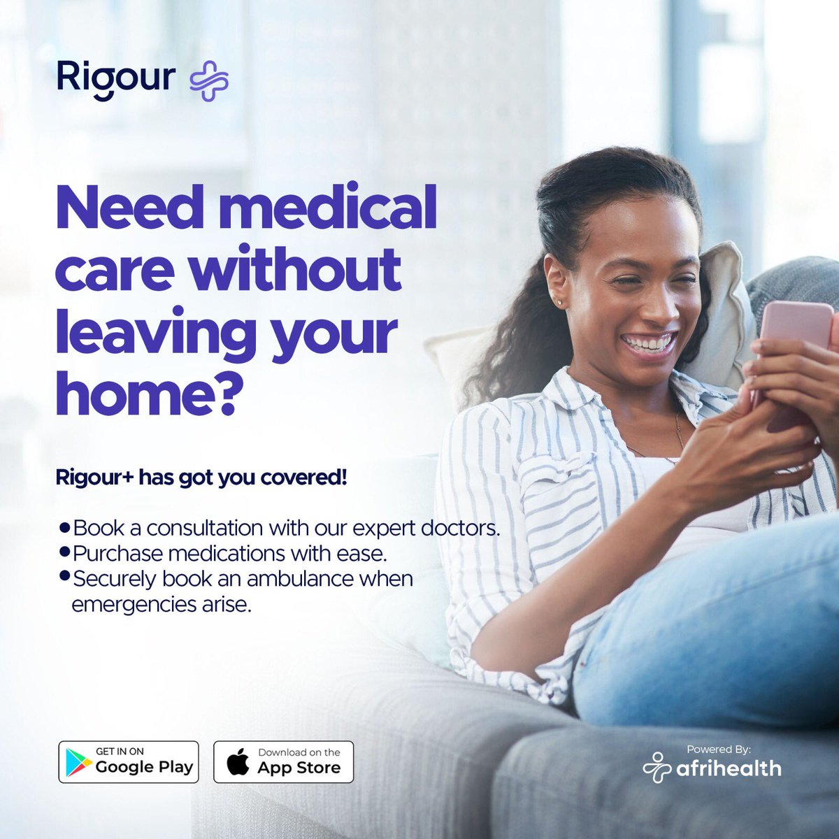 Get quality medical care from the comfort of your home.

Rigour+ has got you covered! 

Your health, your way! 🏥📲

#Telemedicine #HealthcareAtHome #VirtualConsultation #StayHealthy #MedicalCare #RigourPlus