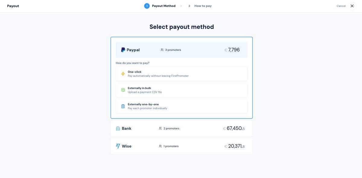 🚀We're proudly announcing that next week we'll launch the private beta for #FirstPromoter v2.

V2 comes with a complete revamp of the UI and UX, making it more intuitive, cleaner and with a beautiful modern look + lots of new features. Stay tuned for invites and updates!