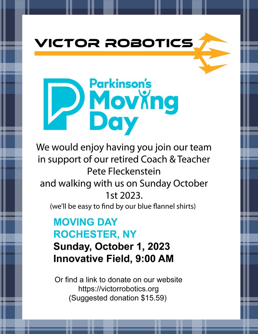 We would enjoy having you join in our walk at Moving Day of Rochester to support our coach and teacher Mr. Fleckenstein.