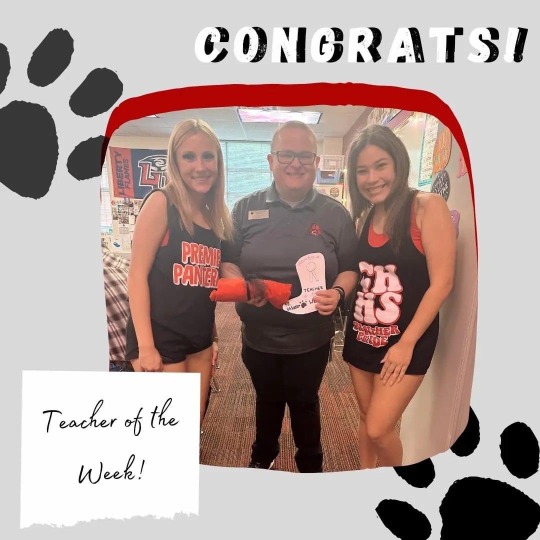 Congrats to our Pantera of the Week, ✨ Elle Blanchard ✨ and our Spirit Girl of the Week, ✨ Payton Jones! ✨ Also a huge shout out to our Teacher of the Week, @MrHarwellsClass. He is so passionate about teaching and is always the biggest supporter of all CHHS organizations!❤️