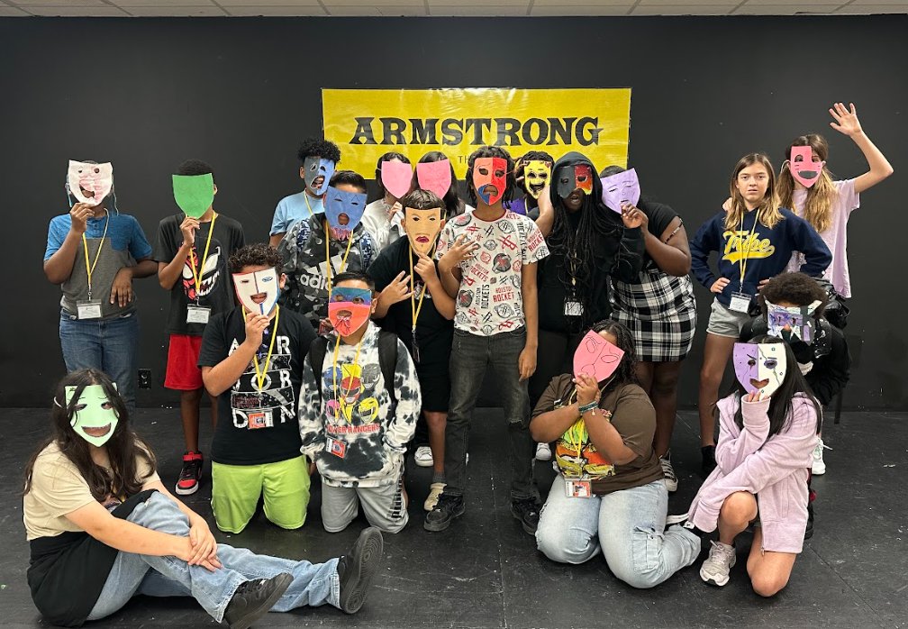 ArmstrongMS4's tweet photo. πComedy or tragedy? Either way, Mr. Batty's Theater class is prepared!! #PlanoISDProud #stongertogether #ArmstrongPride https://t.co/u9LTJy5KyT