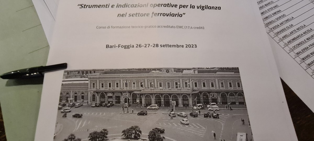AslBari's tweet photo. 40 #operatori dei Servizi di #Prevenzione delle #ASL di 12 regioni italiane a #Bari per il primo corso su #salute e #sicurezza sul #lavoro nell'#attività #ferroviaria
#ASLBari #Spesal @fsitaliane #Trenitalia #ReteFerroviariaItaliana https://t.co/Pwtn7YcsrD