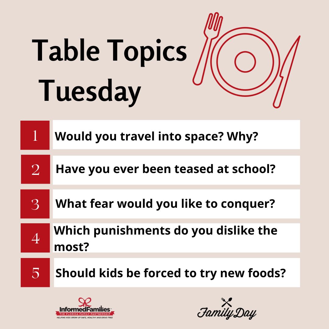 InformedFamily's tweet image. 🍽️ Happy #TableTopics Tuesday! Engage in meaningful dinner table conversations tonight with our specially curated questions.Share the unique perspectives blooming right at your dining table!