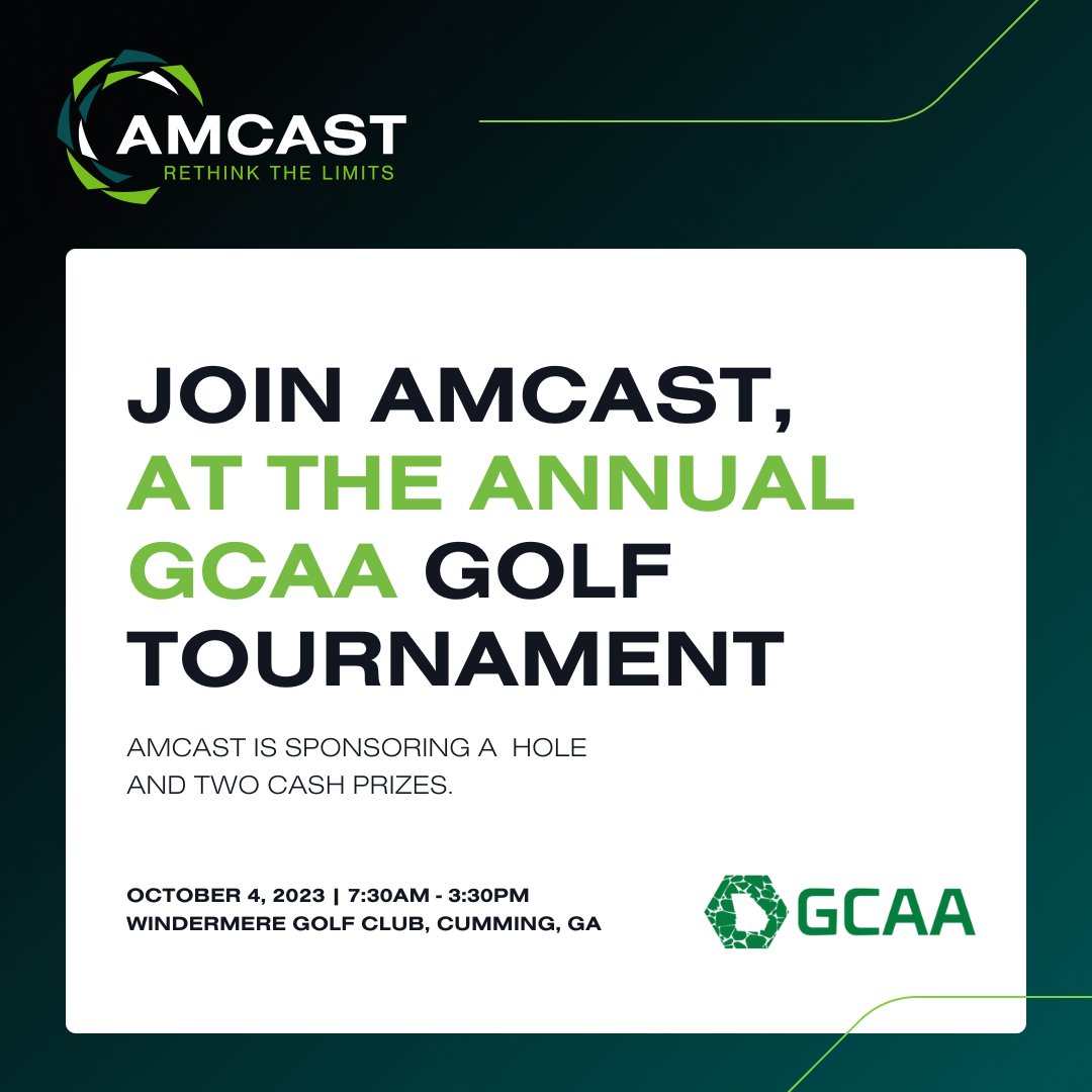 Join AMCAST for GCAA's annual fall golf tournament! 
#mining #aggregate #miners #earthmoving