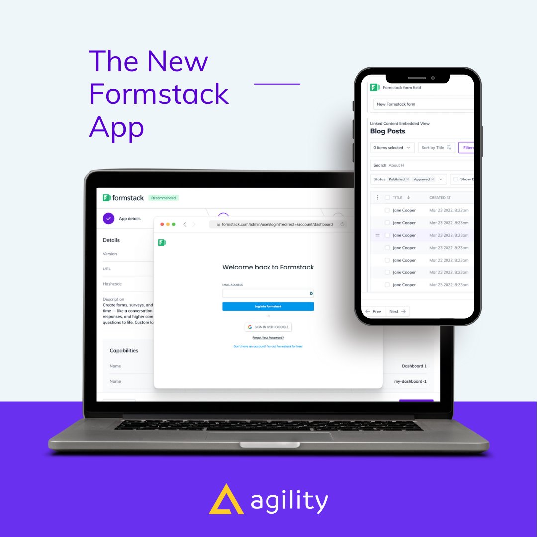 AgilityCMS's tweet image. Agility CMS is revolutionizing form management for marketing teams with the introduction of the native Formstack app! Discover the power of the native Formstack app on Agility CMS today!  #AgilityCMS #Formstack
hubs.li/Q02330qq0 @Formstack