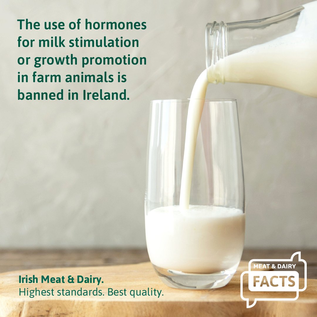 In Ireland and the European Union, there is a total ban on using hormones for milk stimulation or growth promotion in farm animals, including dairy cows. 

The Irish dairy system is based on quality and natural fresh milk from happy, healthy cows. 🐄