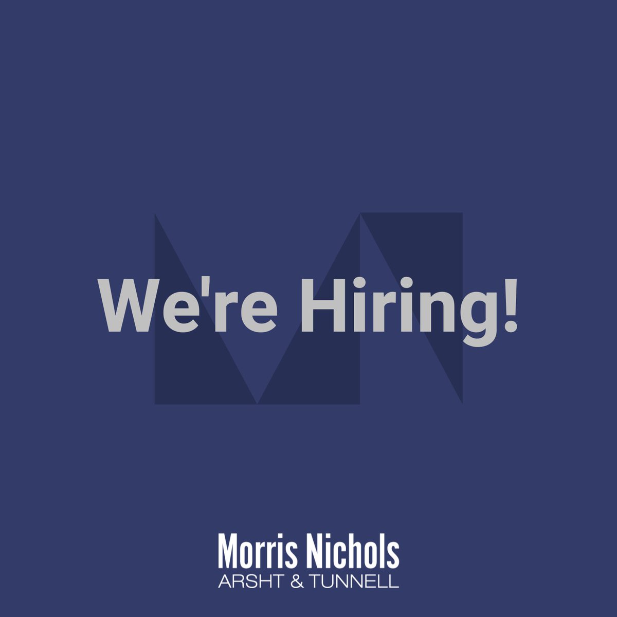 We’re hiring! Morris Nichols seeks a Corporate Litigation Legal Assistant.

Learn More: bit.ly/CorpLitLegalAs…

#Hiring
