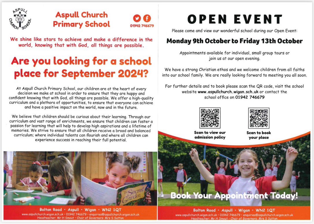 AspullChurchSch's tweet image. Not long to go until we invite everyone to showcase our wonderful school. Please spread the word! ❤️