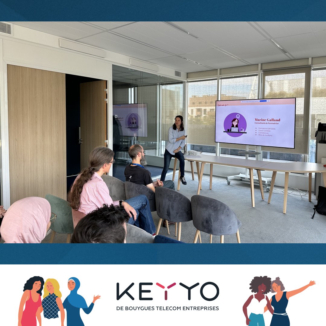 KeyyoCom's tweet image. [𝗖𝗼𝗻𝗳𝗲́𝗿𝗲𝗻𝗰𝗲 🎙️] &quot;Faut-il vraiment choisir entre carrière et vie perso ?&quot;

A l’initiative de notre réseau féminin @KeyyoCom, nos collaborateurs ont eu la chance d’assister à une conférence sur l&apos;équilibre entre la vie pro et la vie perso !