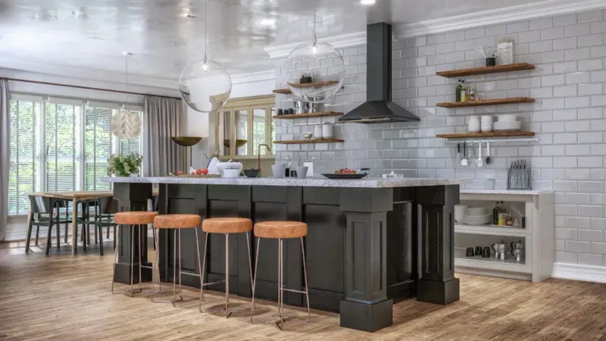 Vertical space can help you achieve a less cluttered kitchen. Use these ideas fro our recent blog to take advantage of vertical space: bit.ly/3KxPz2K #kitchendesign #kitchentrends