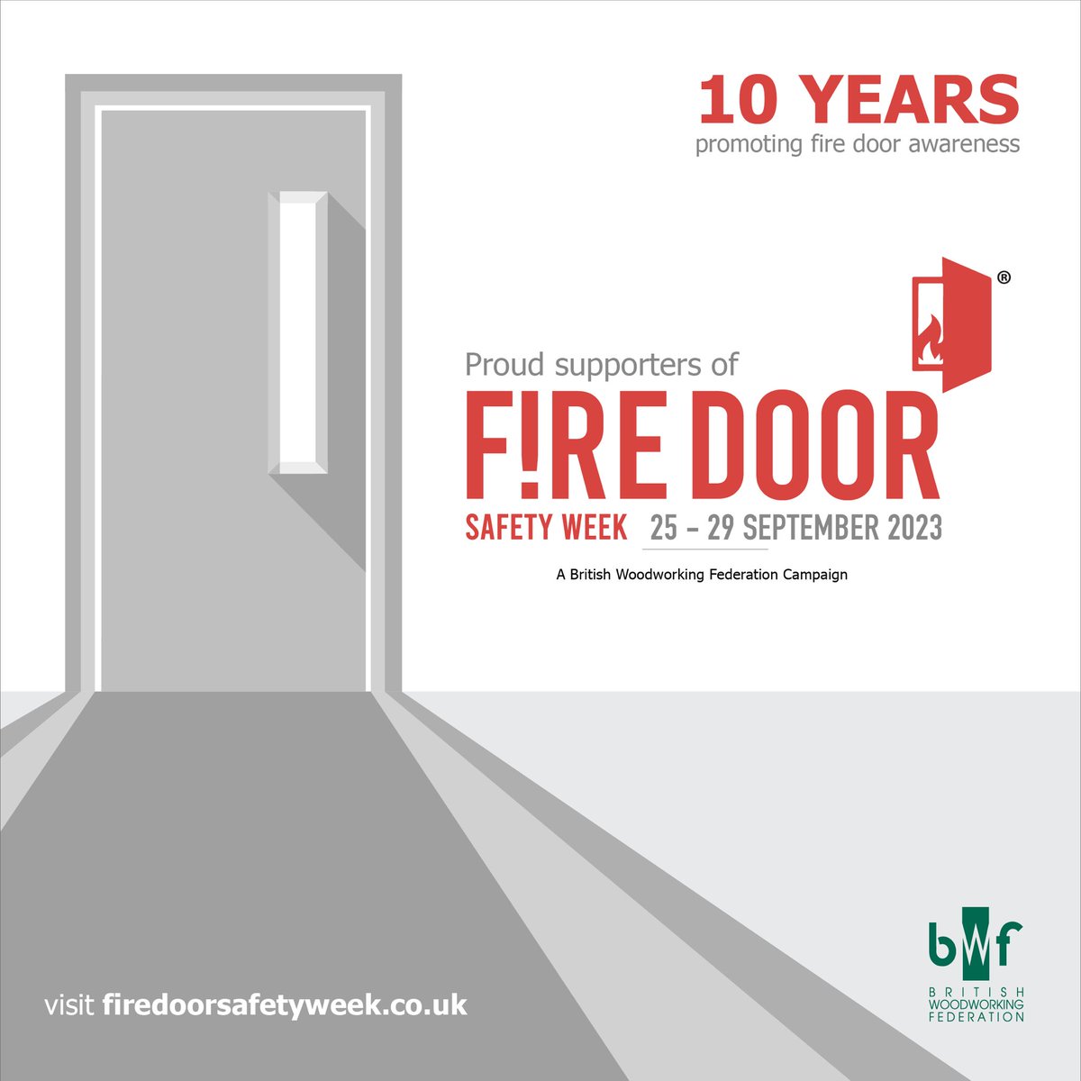 We are proud to be supporting <a href="/BritWoodFed/">British Woodworking Federation</a> Fire Door Safety Week. The campaign strives to raise awareness of the critical role fire doors play in the devastating event of a fire. For more information visit firedoorsafetyweek.co.uk #FDSW23