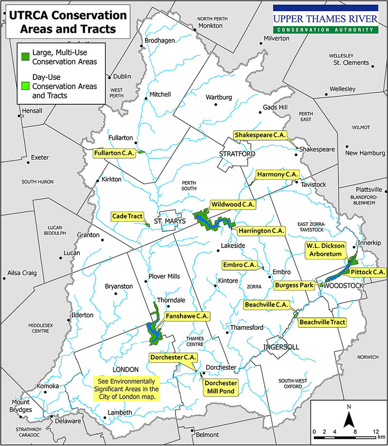 New on our website: A map and description of 11 small day-use conservation areas and tracts within the Upper Thames River watershed. Familiar ones include the Cade Tract, Dorchester CA, and the WL Dickson Arboretum. Find a great spot for your next hike at: thamesriver.on.ca/parks-recreati…