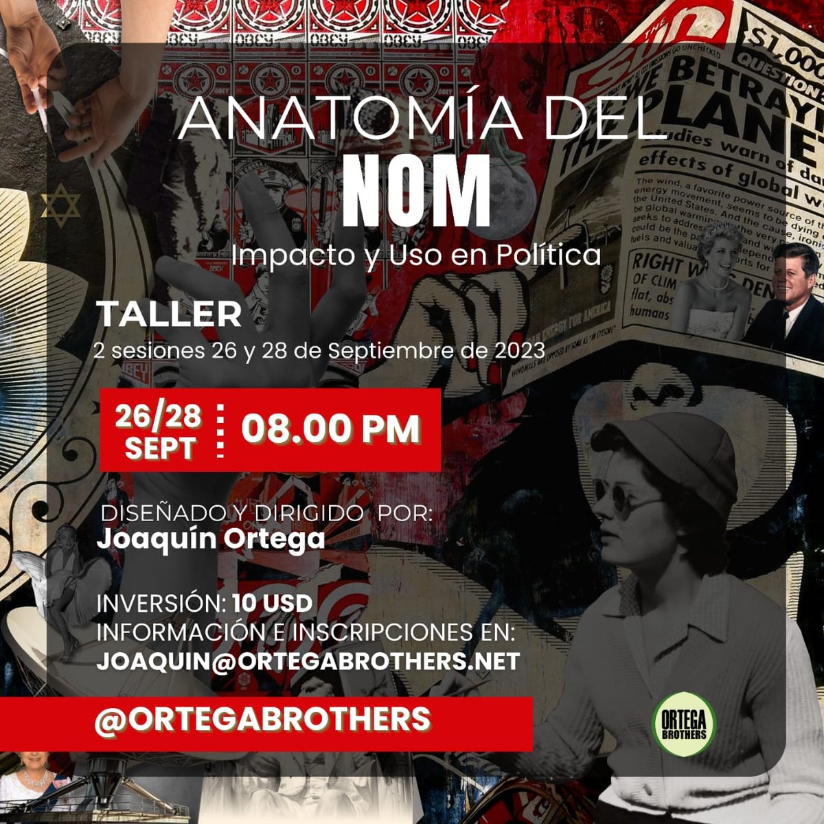 Hoy 08:00 PM. Últimos cupos #AnatomíaDelNOM con #JoaquínOrtega <a href="/horaverde929/">Hora Verde</a> <a href="/alt_ortega/">Joaquín Ortega, Ph.D.</a> <a href="/butacainglesa/">La Butaca Inglesa</a> <a href="/hilosdeamerica/">Hilos de América</a>