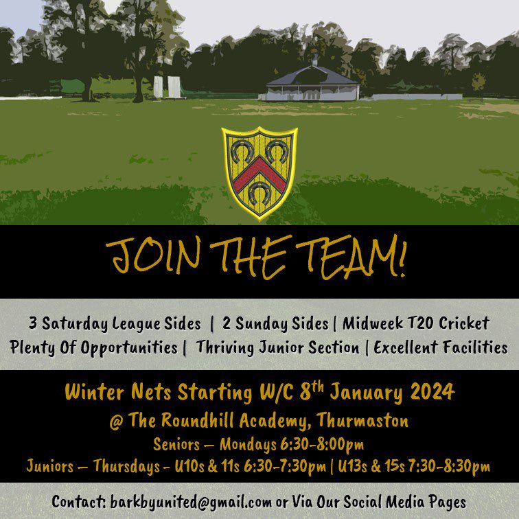 The English summer may have just ended but we are already preparing for 2️⃣0️⃣2️⃣4️⃣…

We are on the lookout for new players for both our senior and junior sections!

Fancy a fresh start at a new club with plenty of opportunities? 

Winter nets start w/c 8th January <a href="/TheRoundhillAc/">TheRoundhillAcademy</a>