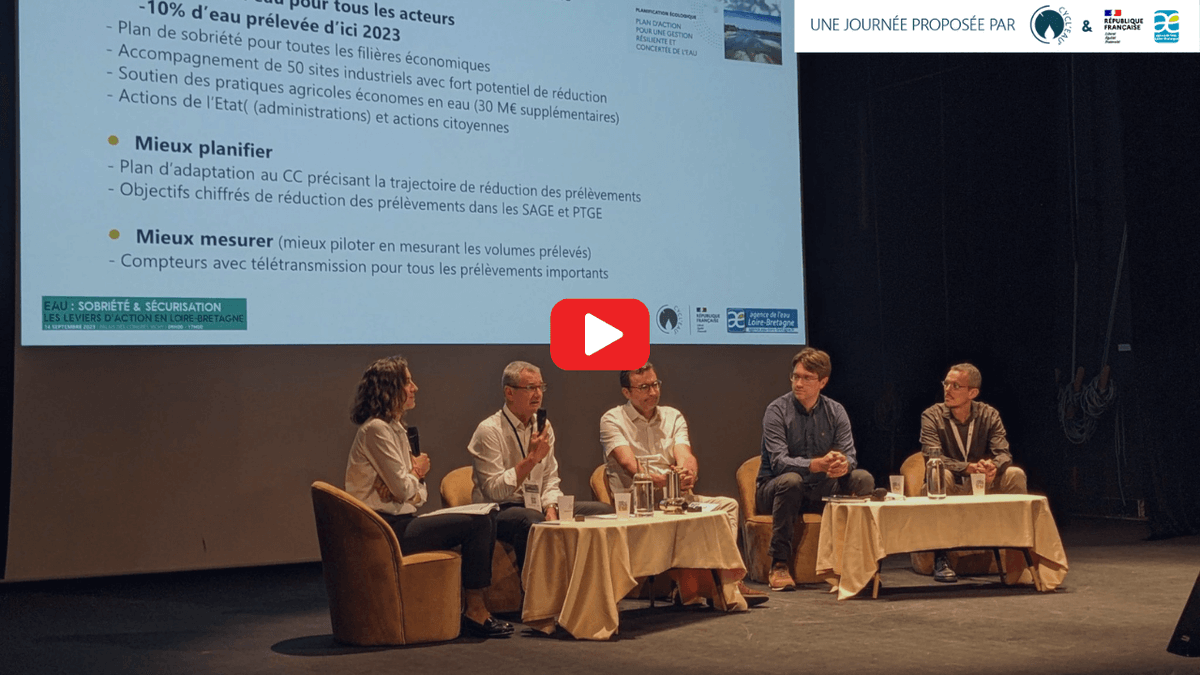 Replay ▶ Vous avez manqué la journée "#Eau : #Sobriété &amp; #Sécurisation" de <a href="/CYCL_EAU/">CYCL'EAU</a> et l'Agence de l'eau <a href="/LoireBretagne/">Eau Loire-Bretagne</a>  ? 😮

Visionnez la conférence pilotée par le pôle DREAM "Innover pour organiser la sobriété des usages de l'eau"

Voir le replay 👇
lnkd.in/eKvT7_VS