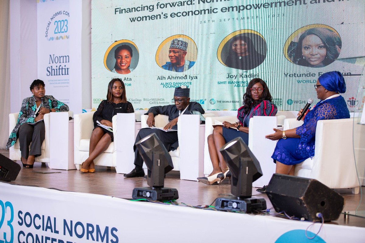nighealthwatch's tweet photo. The final panel session themed: Financing Forward: Normative Approaches for Advancing Women's Economic Empowerment & Inclusion is ongoing.
Panelists highlight the importance of addressing the gender gap in our society and empowering women economically.
#NormsShifting https://t.co/ZCEtUO2vem