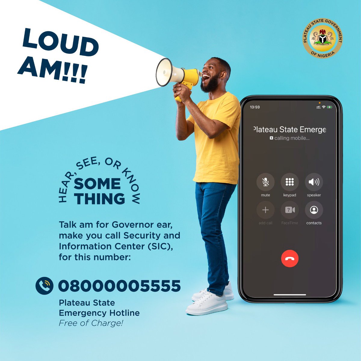 plateaustateng's tweet photo. Call the toll-free Plateau State Emergency Hotline to report any security issue. https://t.co/v44aHihe8t