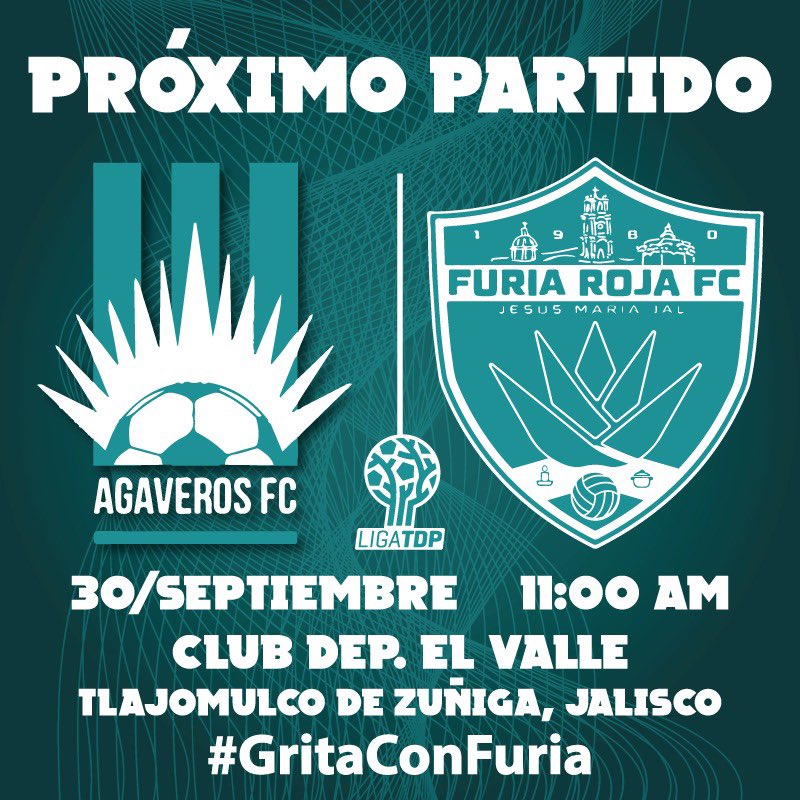 FuriaRojaFC's tweet photo. JORNADA 3.
En nuestro tercer encuentro dentro del grupo 13 visitamos en Tlajomulco a Agaveros FC.
¡Vamos Furia! 🇦🇹 https://t.co/dB5dBkI5Ho