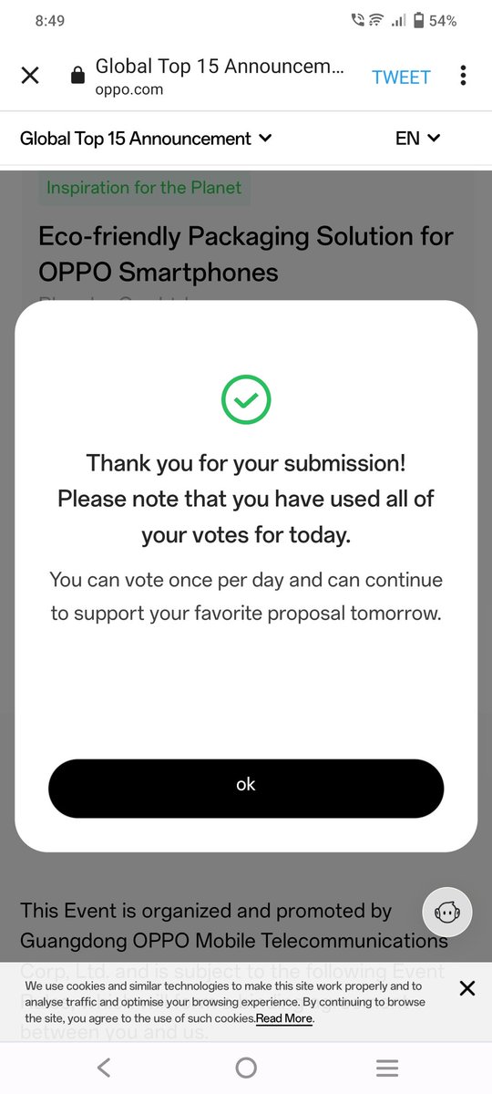 SucharitaS1990's tweet photo. @oppo Done Voted ✅🌟♥️👍 
 #InspirationChallenge
 #OPPOFindN2Flip https://t.co/ZOGAQ1FssV