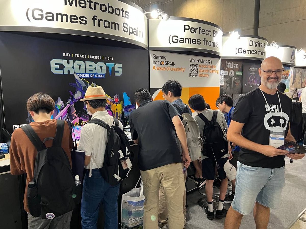 Exobots team has been present at Tokyo Game Show, one of the biggest videogame exhibitions in the world, where we have presented our game 🤖 We are very happy for the reactions we have received and we hope to keep moving forward! #TokyoGameShow2023 #Exobots