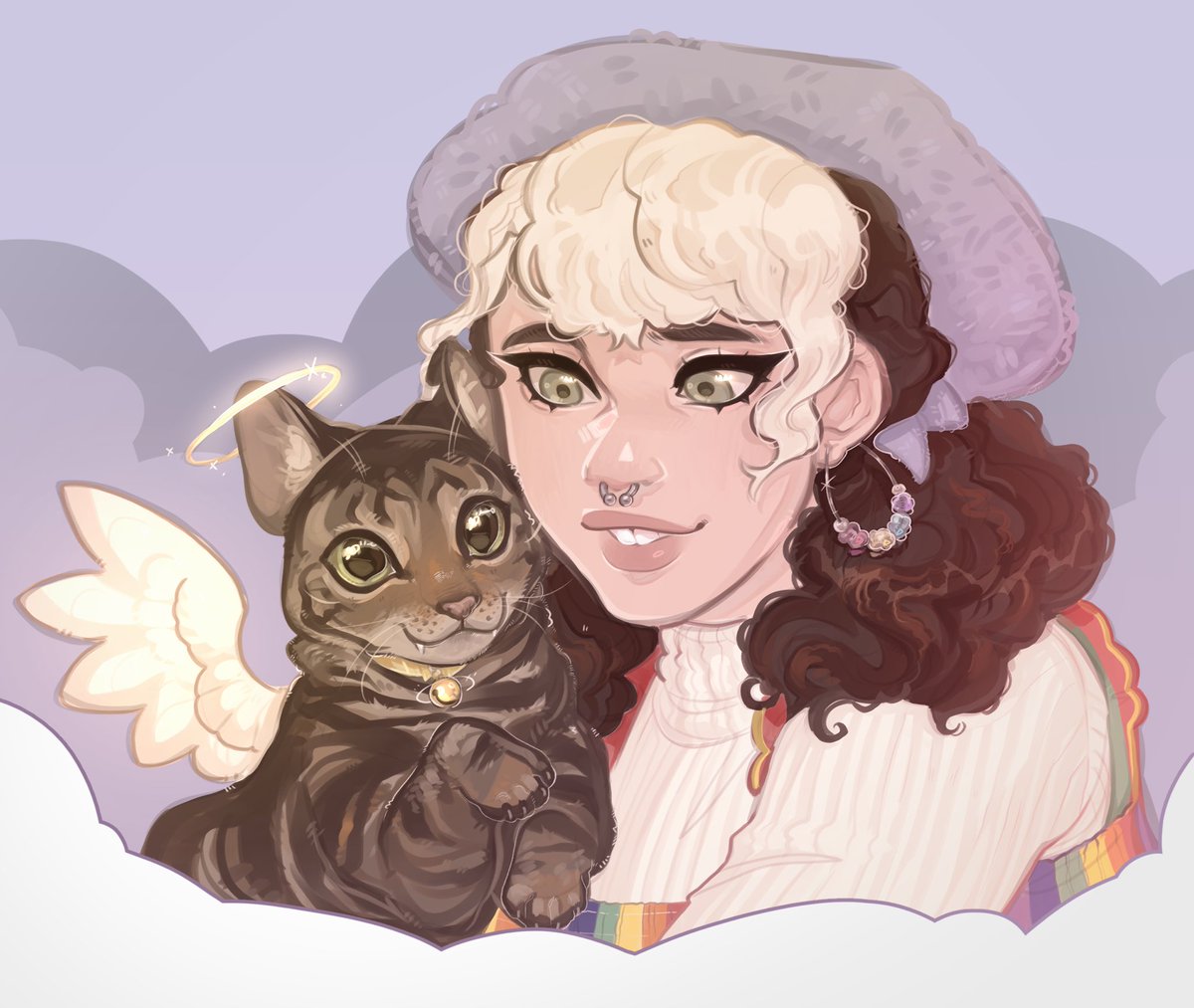 fujofiish's tweet photo. I’m still around! I plan on just.. clearing out my Twitter and cleaning up all my socials and going from there! I started a new job and they’re very lovely to me! I fixed up my Trello will be posting soon.. 

Still morning the loss of my sunshine boy. Art by @MarshiMelli https://t.co/TtAvFWAng3