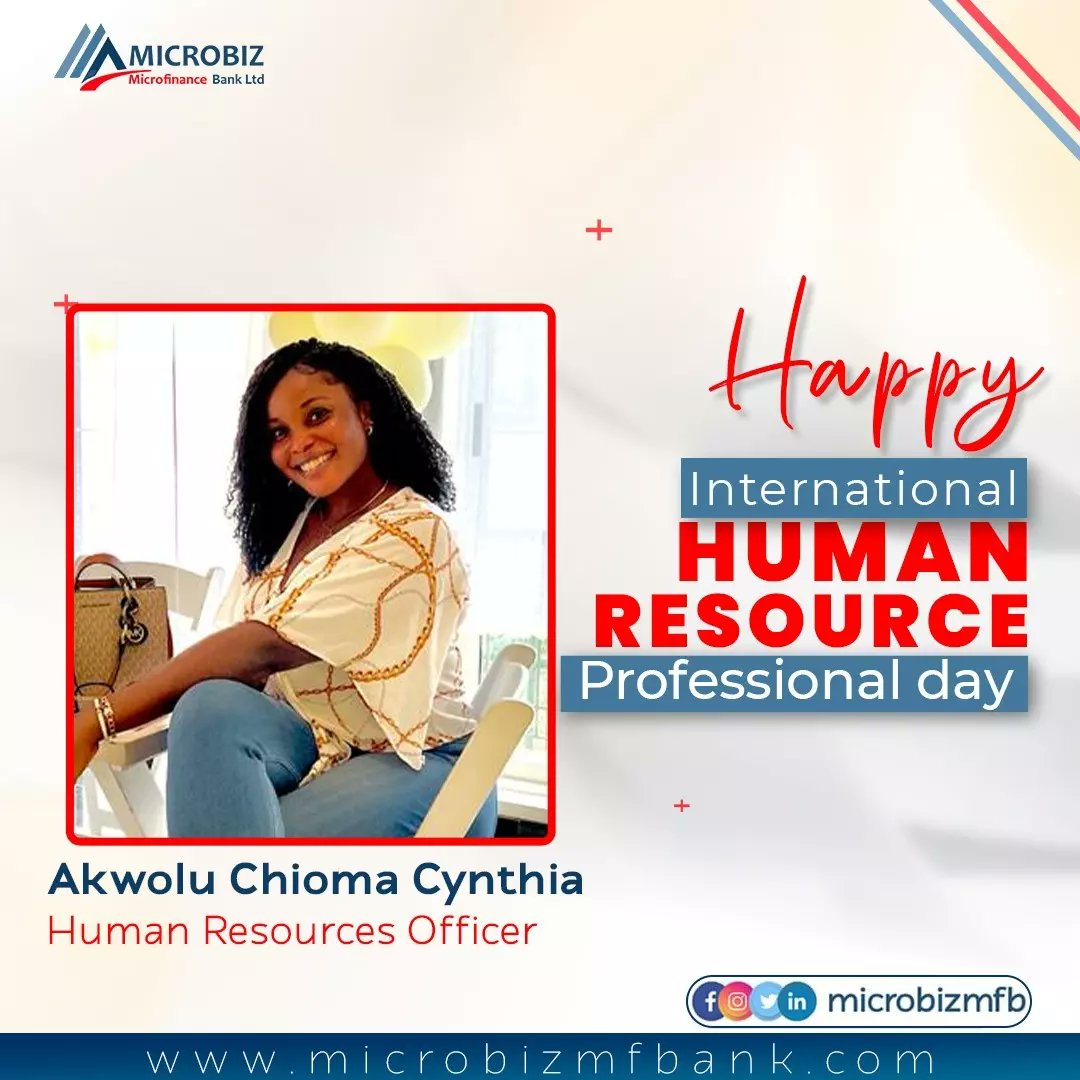 microbizmfb's tweet photo. Happy International Human Resource Professional day to all Human Resource Personnel out there.
We see and Appreciate your efforts.
#microfinance #loans #financialinclusion #moneytransfer #businessloans #businessloans #savings #HR #humanresourceday https://t.co/MVxwjdPamS