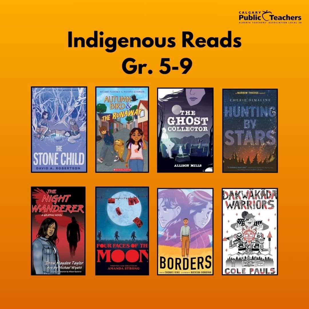 ATA38's tweet photo. This week is National Truth and Reconciliation Week. Continuing on from our posts yesterday, today we are highlighting books that can be used to elevate and include Indigenous voices in your Gr. 5-9 classrooms! https://t.co/YwUWQ7ibMp