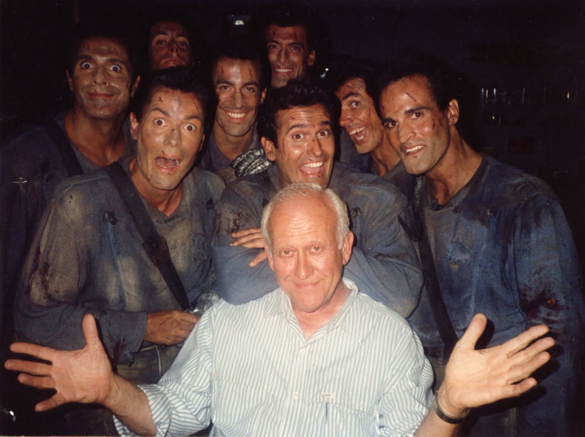 Charlie and Bruce Campbell, and a host of Ashes.

#BehindTheScenes #EvilDead #ArmyofDarkness