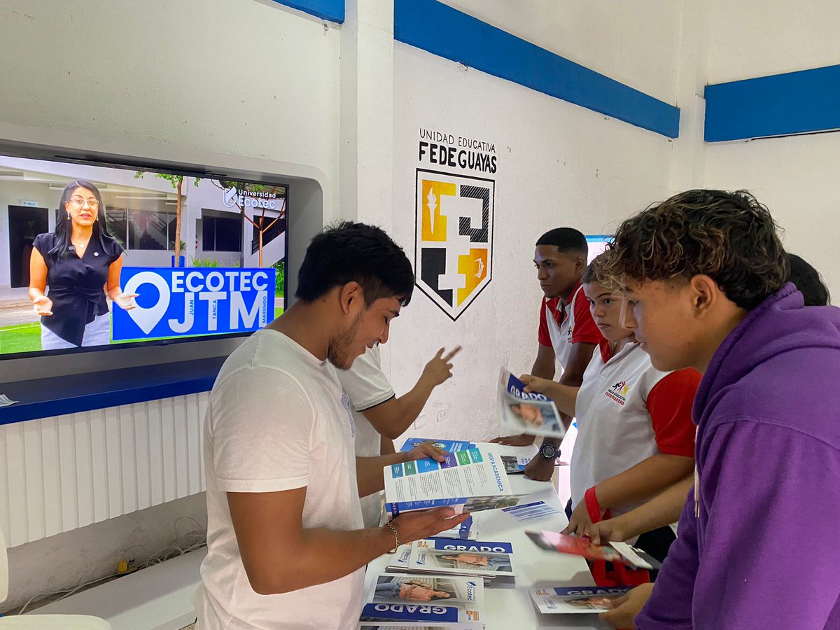 Grupo Rocks! (@admi_uecotec) on Twitter photo Lcdo. Miguel Abad -Coordinador de Admisiones, presente en la Feria Universitaria de la Unidad Educativa FEDEGUAYAS, para dar a conocer las carreras, convenios internacionales, beneficios de la pensión diferenciada y proceso de admisión de la
<a href="/UnivEcotec/">Universidad Ecotec</a> Lcdo. Miguel Abad -Coordinador de Admisiones, presente en la Feria Universitaria de la Unidad Educativa FEDEGUAYAS, para dar a conocer las carreras, convenios internacionales, beneficios de la pensión diferenciada y proceso de admisión de la
<a href="/UnivEcotec/">Universidad Ecotec</a>