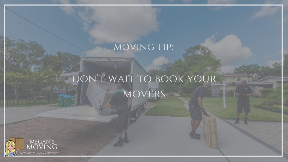 megansmovingco's tweet photo. Movers’ schedules can fill up quite quick, you don’t want to miss out! 👏👏
.
In order to ensure that you can get the movers you want, when you want- book them NOW! 🚨🚨
.
Here at Megan’s Moving, we have top of the line white glove movers. Send us a DM if you need to book movers! https://t.co/QZTwESSAbm