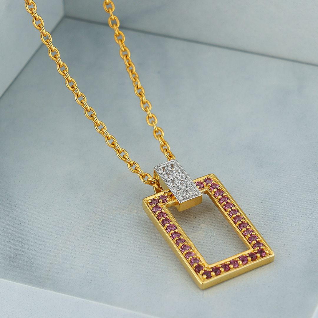 CocreateConnect's tweet image. Can we just take a moment to appreciate the sheer genius of geometric design?
This pendant is proof that angles can be just as captivating as curves. Plus, it goes with absolutely everything in your wardrobe.
Talk about a versatile statement piece!

#pendant #garnet #redstone