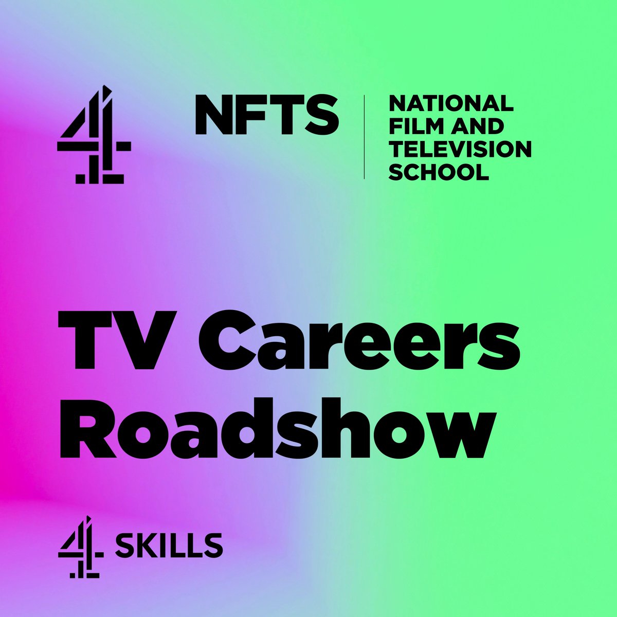 <a href="/NFTSFilmTV/">National Film and Television School</a> &amp; <a href="/NFTSLeeds/">NFTSLeeds</a> are delighted to be working with <a href="/Channel4/">Channel 4</a> &amp; <a href="/Channel4Skills/">4Skills</a>
to bring you the TV Careers Roadshow!  

The 1st of which will be in #Newcastle over 2 days, one day devoted to Scripted &amp; the other to Unscripted sessions!   

👇👇👇

nfts.co.uk/4skills-nfts-t…