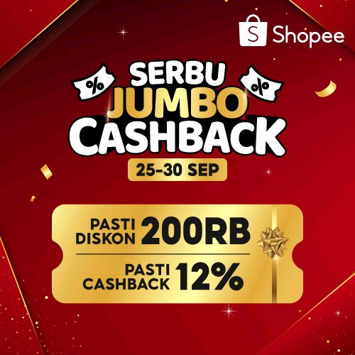 PROMO SPESIAL: Ada Diskon 200RB &amp; Cashback 12% buat kamu! 👌🏻🎉   Gabung grup Shopee-ku sekarang juga dan ajak temanmu! #serbujumbocashback Langsung klik di sini 👉 shp.ee/rv8ey9s5rhs