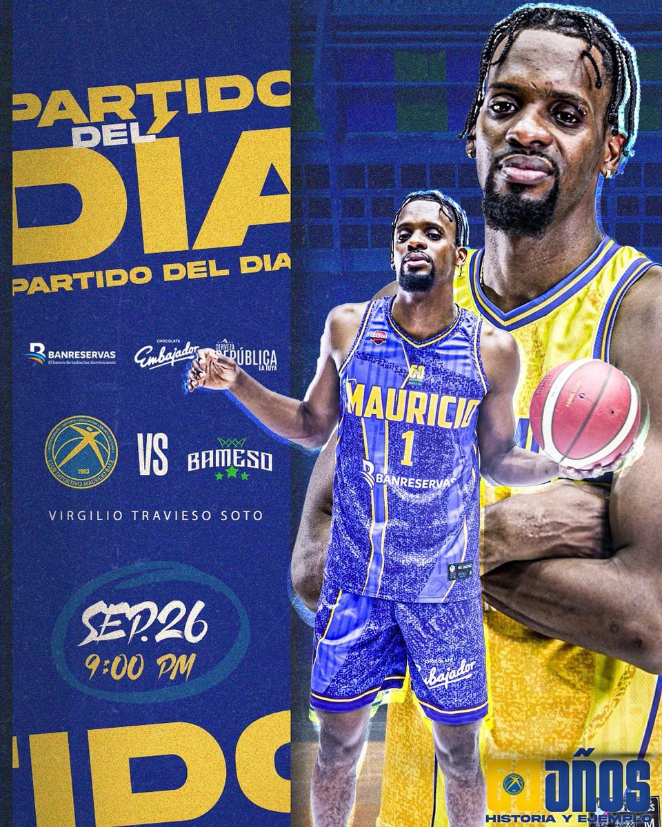 ¡DAME MO’ DAME MO’! 😎🔥🏀

VA’ VA’ VA’ 👻

Hoy las graderías se visten de azul y amarillo, un solo corazón, todo un barrio, 60 años de tradición, hoy jugamos por el respeto. 💛💙

⏰ 9:00PM ⏰ 

📍PALACIO DE LOS DEPORTES VIRGILIO TRAVIESO SOTO📍
#MauricioBaez #MB #TrasLaNovena9