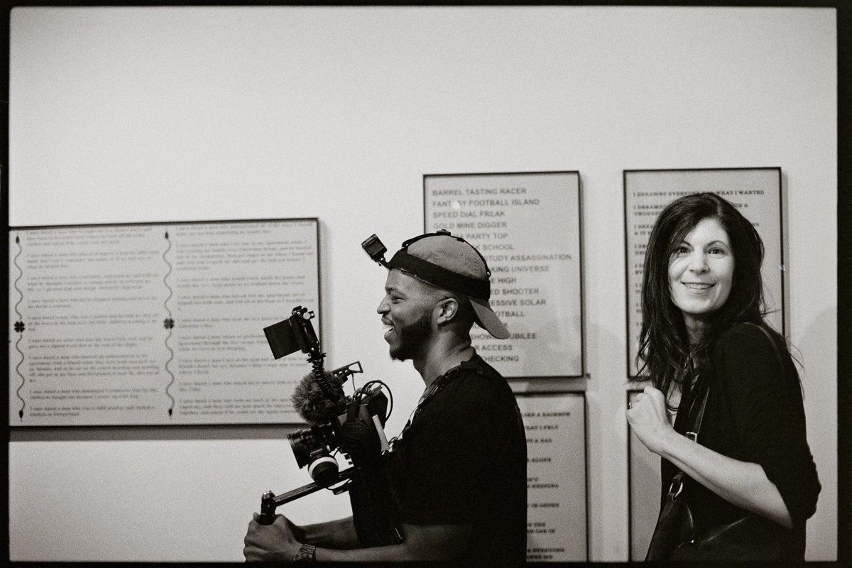 filming artist Kitty Brophy's incredible art opening for a  feature doc <a href="/ethertongallery/">Etherton Gallery</a> with <a href="/D4Darious/">Darious J. Britt</a>  --  thank you for having us and congrats on amazing night.