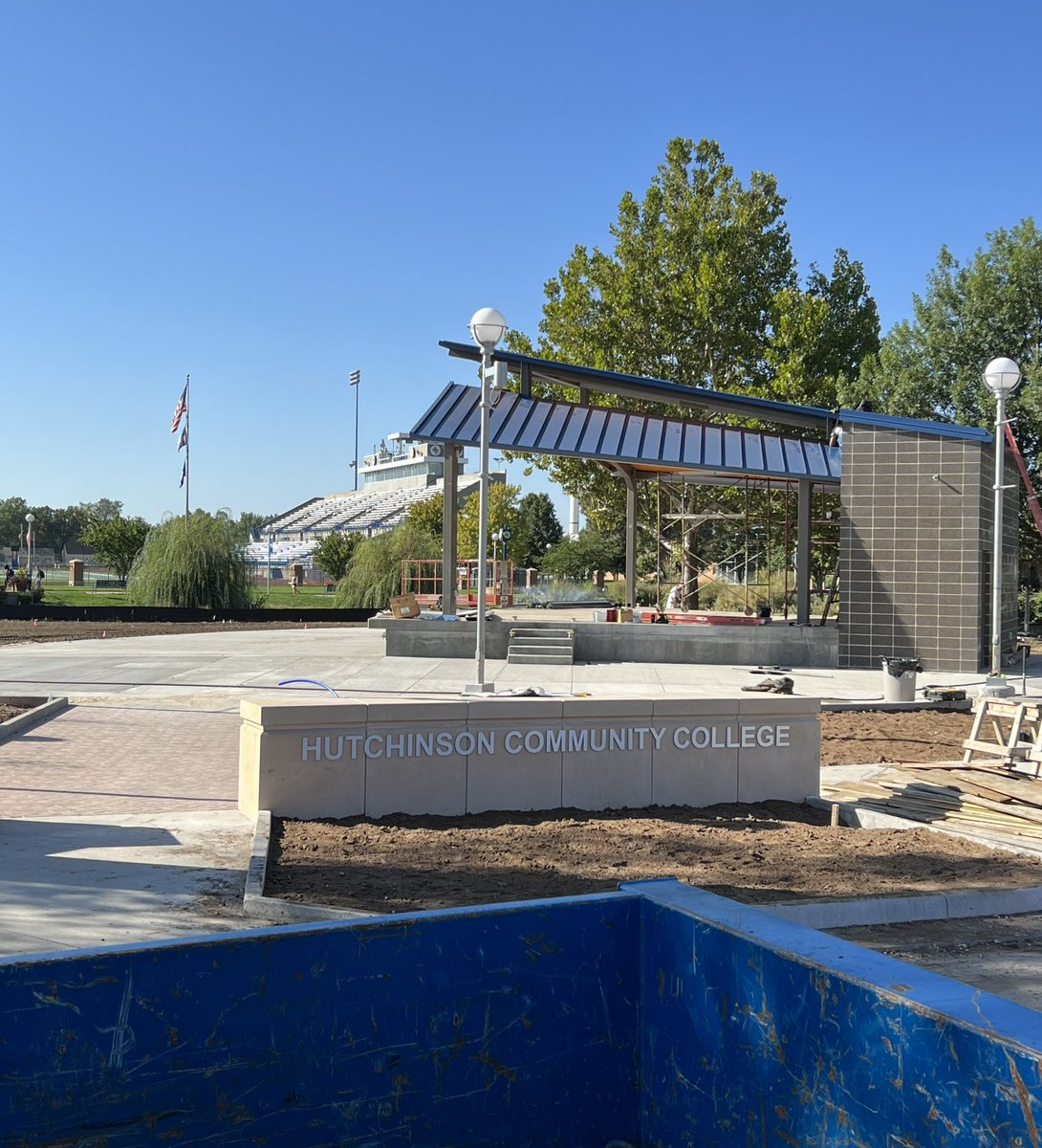 CoachNac's tweet photo. HutchCC project to replace old tennis courts with pickle-ball and outdoor amphitheater is almost done. Always advancing! Join us! #BreatheFire https://t.co/eszSF4Nzbe
