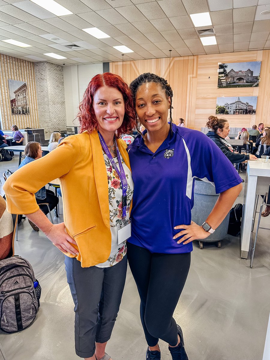 DrSherriBarrow's tweet photo. Loved seeing our BSU School Counseling Alumni at the #MCSInnovation23 last week! They are truly impacting the lives of scholars in Muncie! Both even attended my session! #BallStateCounselingProgram #chirpchirp https://t.co/aFwwpfz4IW