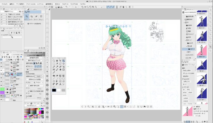 おー ついにクリスタにVRMがっ
なんかちょっとバグと言うか思い通り動かなかったり
処理重いしで使いにくくはあるが
大きな一歩である。 