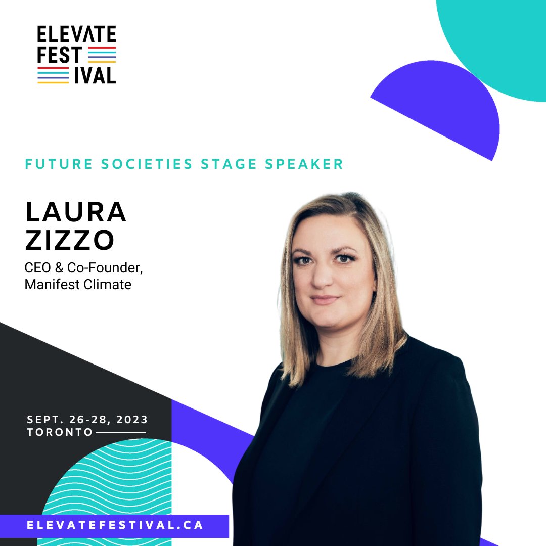 Manifest Climate (@manifestclimate) on Twitter photo Our CEO & Co-founder <a href="/lzizzo/">laura zizzo</a> is a keynote speaker at #ElevateFest2023! Be sure to stop by the Future Societies stage on Sept 27 to hear Laura talk about Sustainable Strategies for Climate Transformation! This will be a presentation you won't want to miss. Our CEO & Co-founder <a href="/lzizzo/">laura zizzo</a> is a keynote speaker at #ElevateFest2023! Be sure to stop by the Future Societies stage on Sept 27 to hear Laura talk about Sustainable Strategies for Climate Transformation! This will be a presentation you won't want to miss.