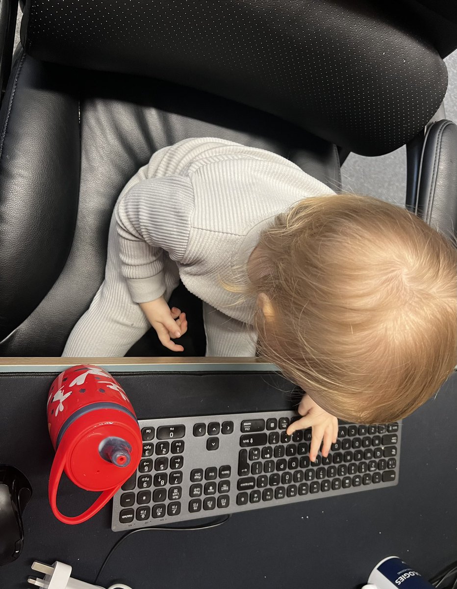 BMTechnologyIT's tweet photo. Today we have our big boss in the office! 

She’s poorly and grumpy so she is stomping around demanding all her orders! 😂

The amount of times we have had to all dance to baby shark is crazy! But I suppose it counts as #teambuilding right? 🤔🦈 

#familybusiness #babyshark https://t.co/2Z8lme2MYR