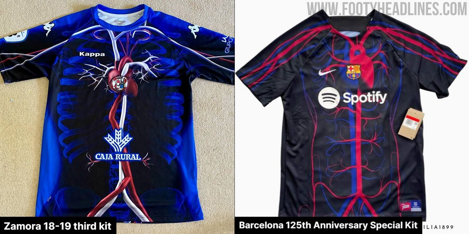 Footy Headlines on X: 😮 Barcelona apparently copied the idea for their  new special kit from small Spanish club Zamora.  / X