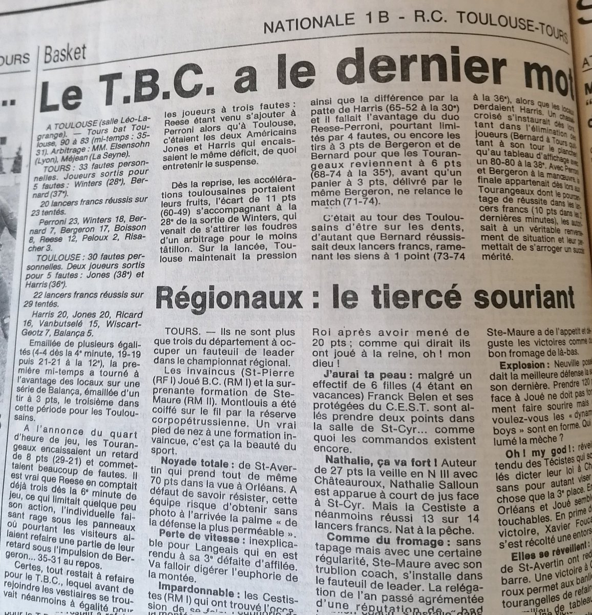 RetroBasket37's tweet photo. ❌ #Retrogameday 🏀
2/2
Les 2 clubs se rencontrent lors de la 8e journée, le #ToursBC s'impose avec 23pts de 𝐏. 𝐏𝐞𝐫𝐫𝐨𝐧𝐢 et confirme son bon début de saison alors que le #RCToulouse reste englué en bas de classement avec cette 6eme défaite.
Crédit 📸 @lanouvellerep_ https://t.co/jtW0TLXfIJ