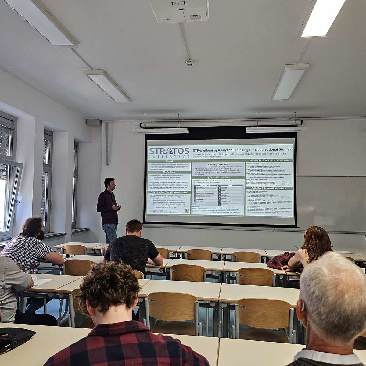 ApplStatConf's tweet photo. Last session at #AppliedStatistics 2023 is an invited session dedicated to the STRATOS initive with talks by Georg Heinze, Lara Lusa, Maja Pohar Perme and Cécile Proust-Lima. https://t.co/IpykEeJ7lh