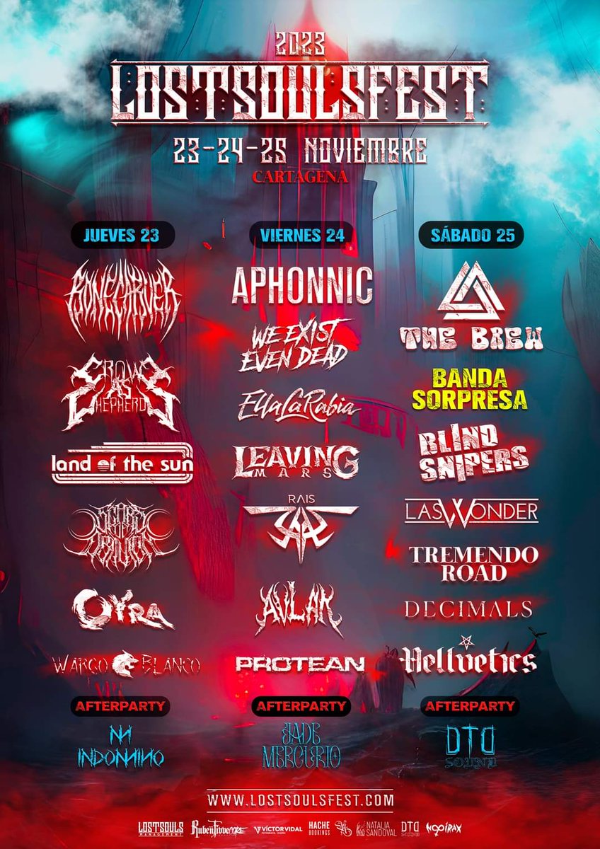 🔥LOST SOULS FEST 2023🔥
Jueves 23 de noviembre 📝